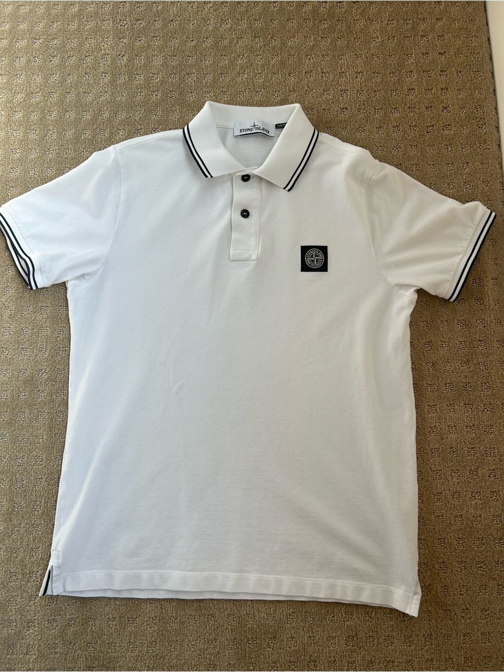 Stone Island White Polo-shirt